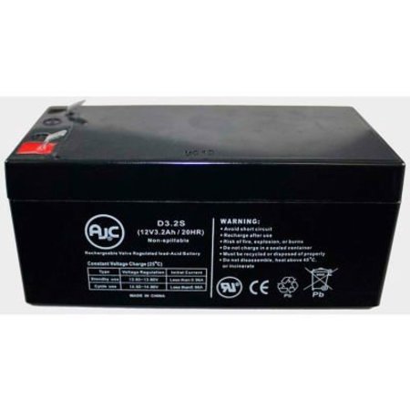 BATTERY CLERK UPS Battery, Compatible with APC Back-UPS ES350R UPS Battery, 12V DC, 3.2 Ah, Cabling, F1 Terminal APC-BACK-UPS ES350R